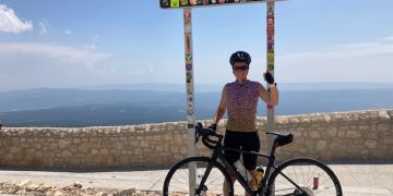 Sandra uses her lease bike annually to climb the Mont Ventoux